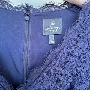 Adrianna Papell, full length evening gown, delicate lace